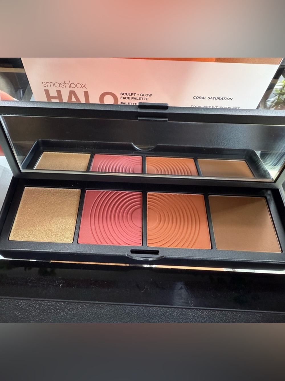Smashbox Halo Sculpt + Glow Face Palette — Coral Shades